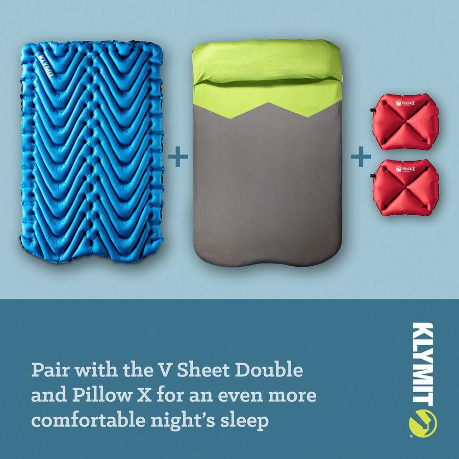 Backcountry Klymit Double V Sleeping Pad Blue/Charcoal Black
