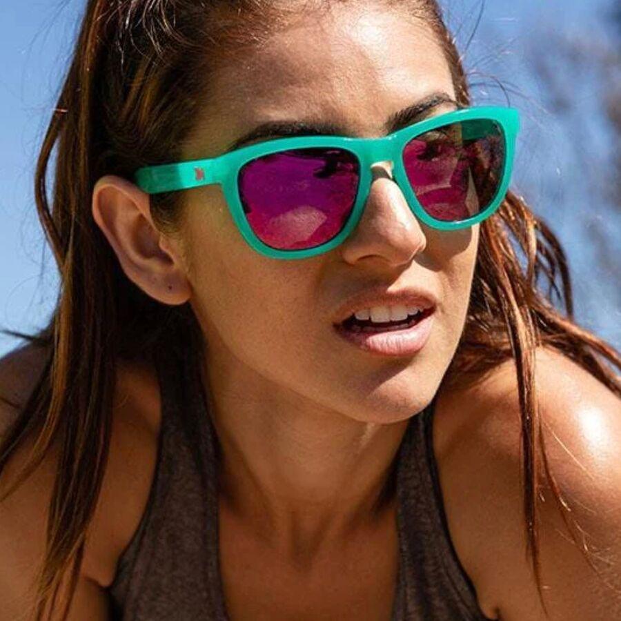 Backcountry Knockaround Premiums Sport Polarized Sunglasses Aquamarine/Fuschia