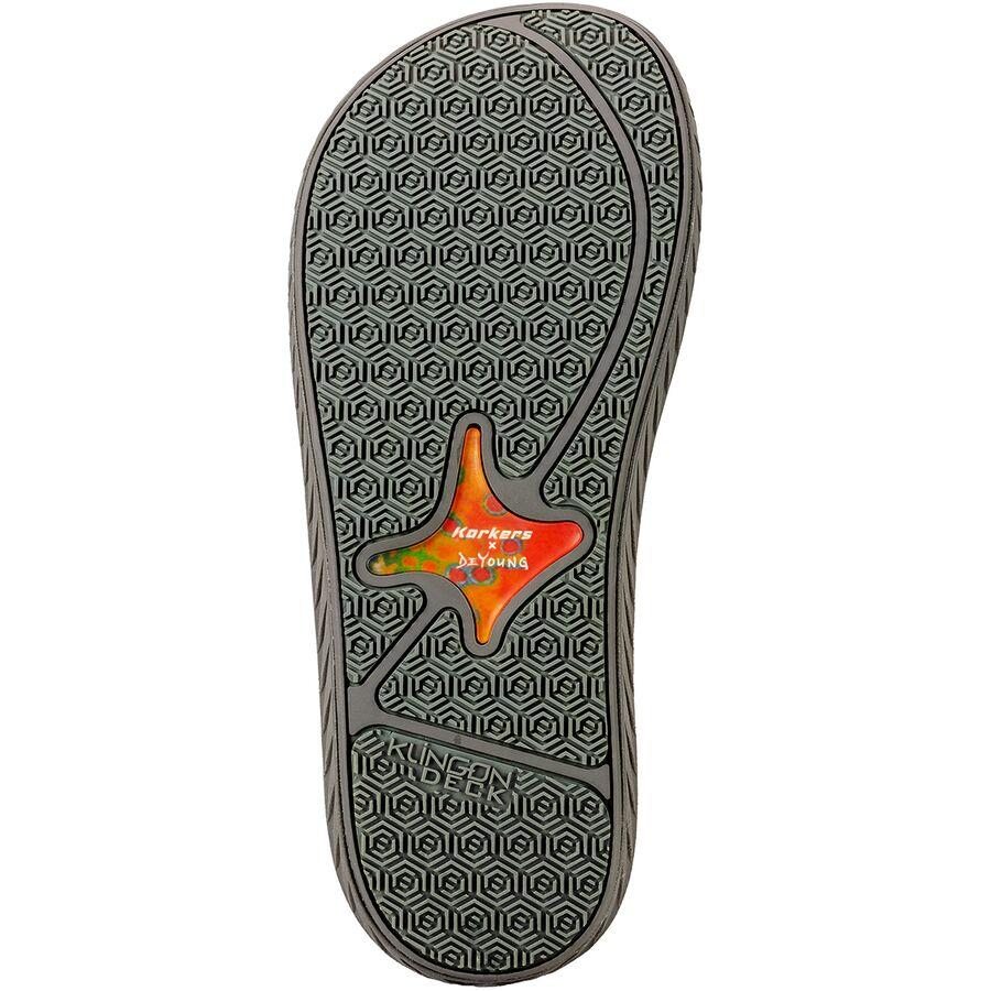 Backcountry Korkers Brook Trout Fish Flip Flop - Men's Grey