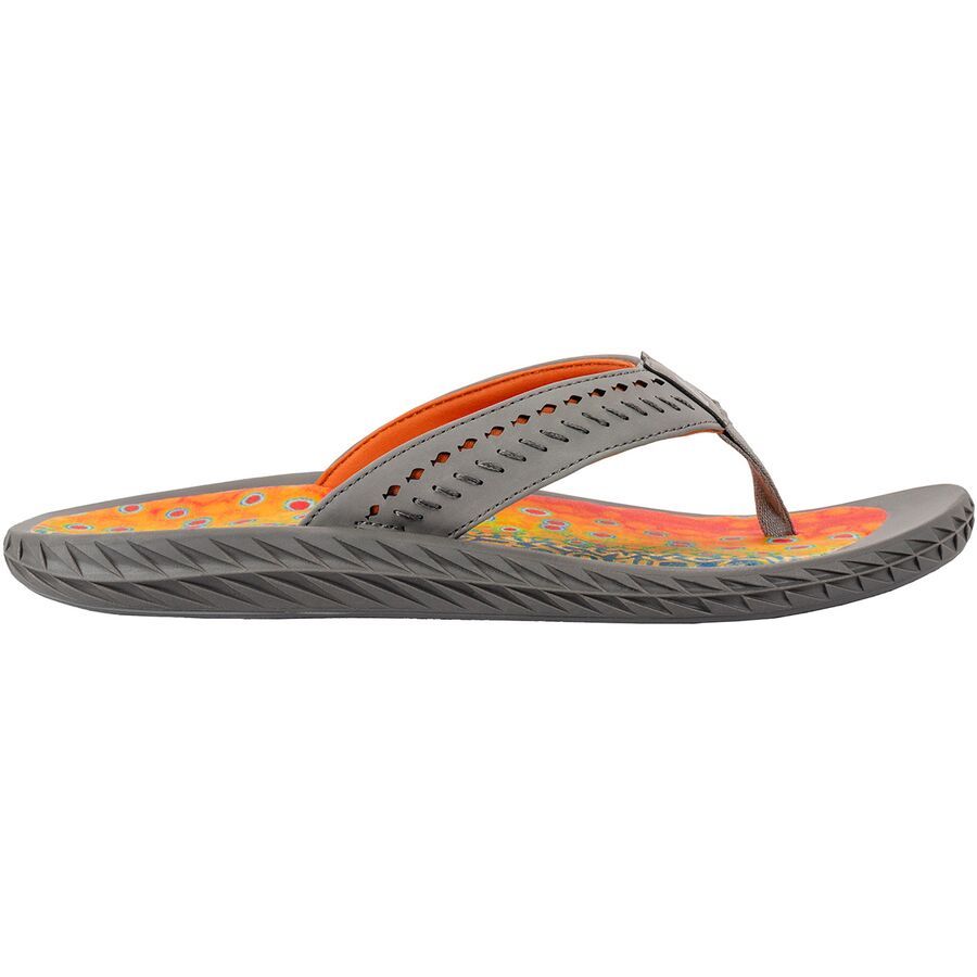 backcountry Korkers Brook Trout Fish Flip Flop - Men's Grey