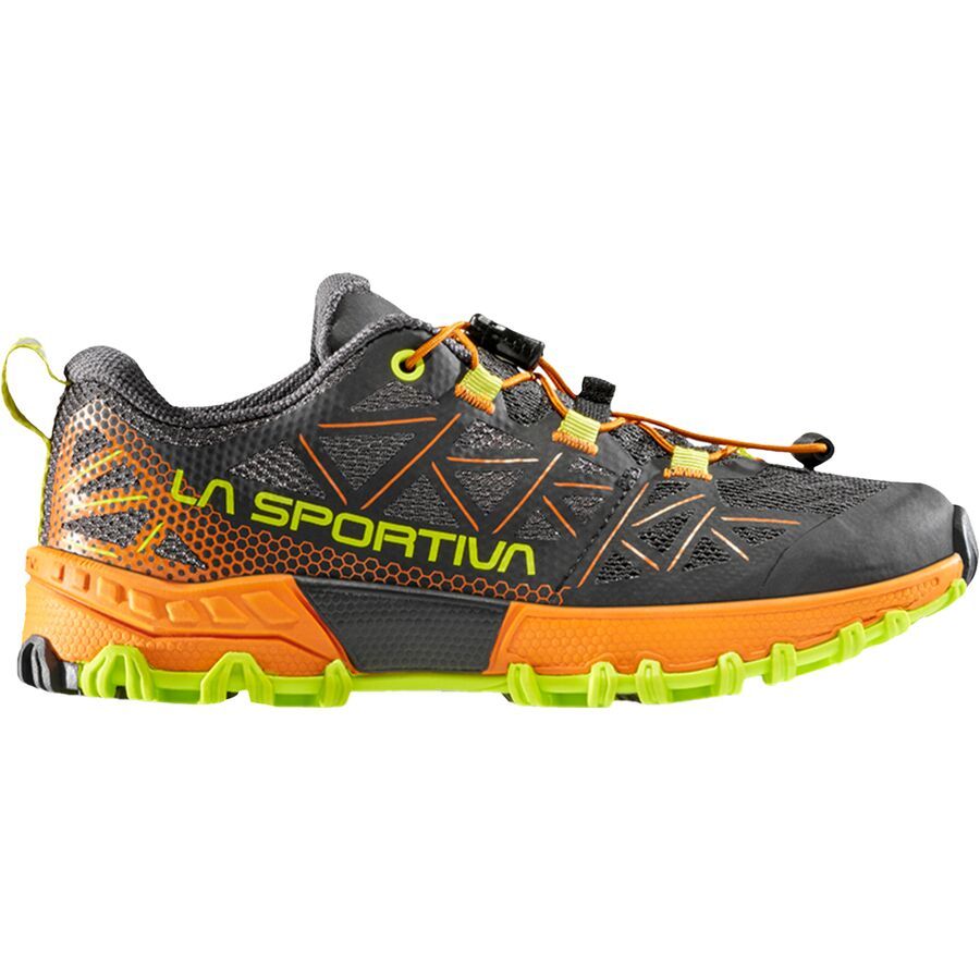 backcountry La Sportiva Bushido II Trail Running Shoe - Kids' Carbon/Hawaiian Sun