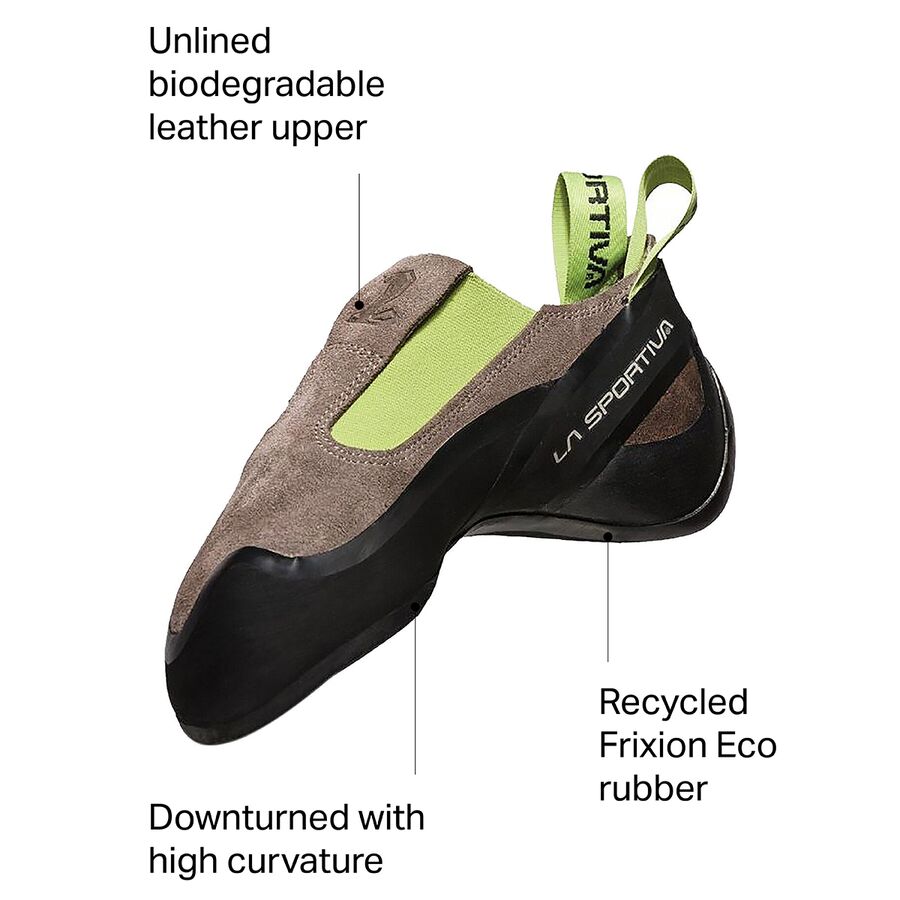 Backcountry La Sportiva Cobra Eco Climbing Shoe Falcon Brown/Apple Green