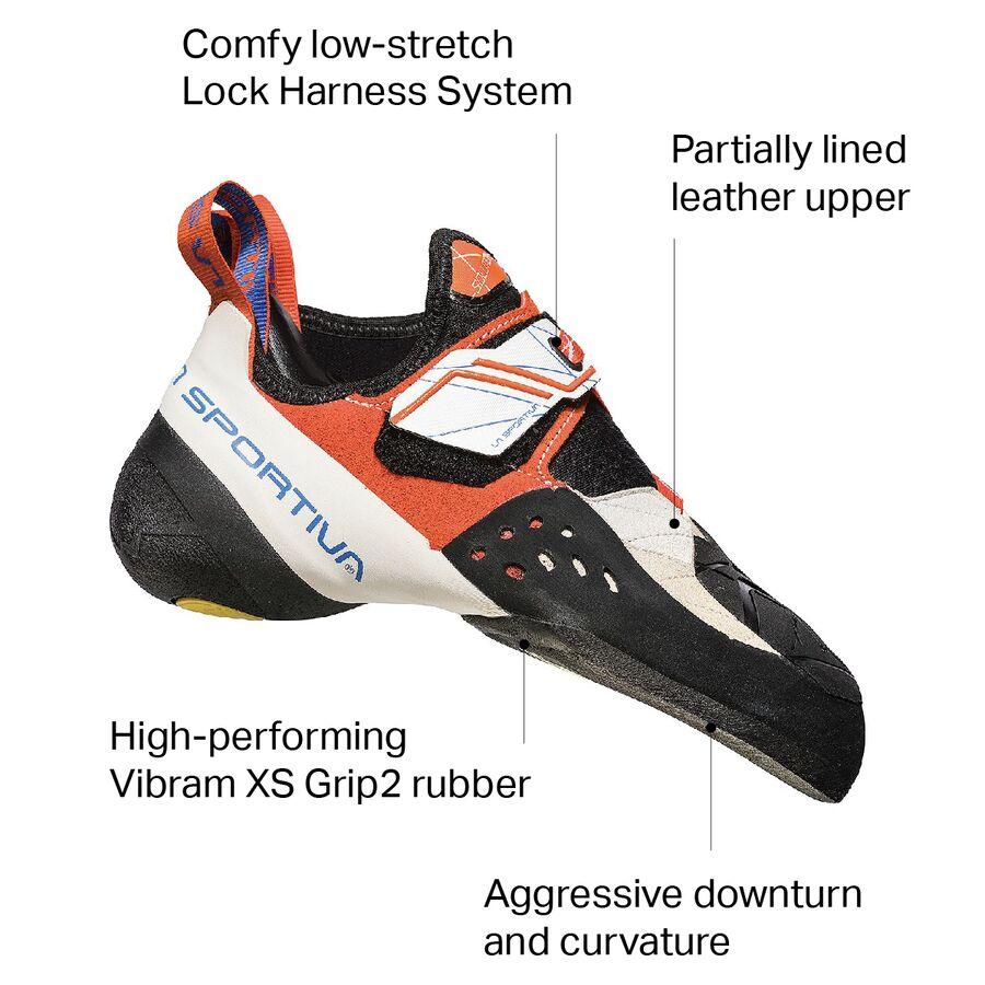 Backcountry La Sportiva Solution Climbing Shoe - Women's White/Lily Orange