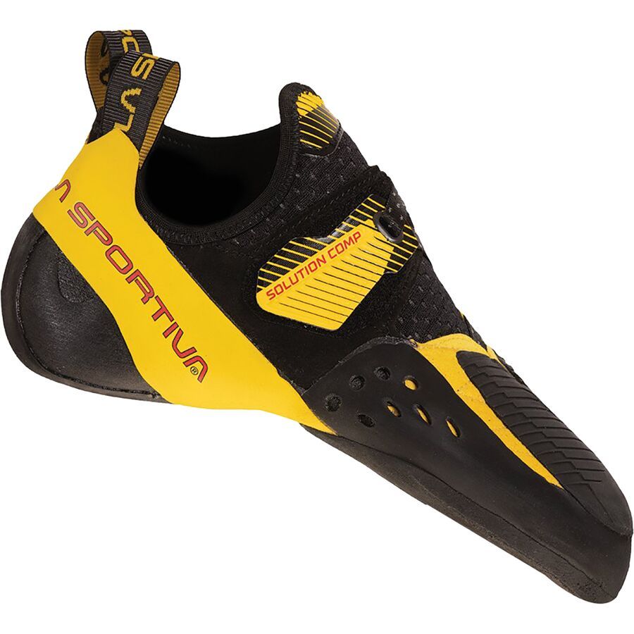 backcountry La Sportiva Solution Comp Climbing Shoe Black/Yellow
