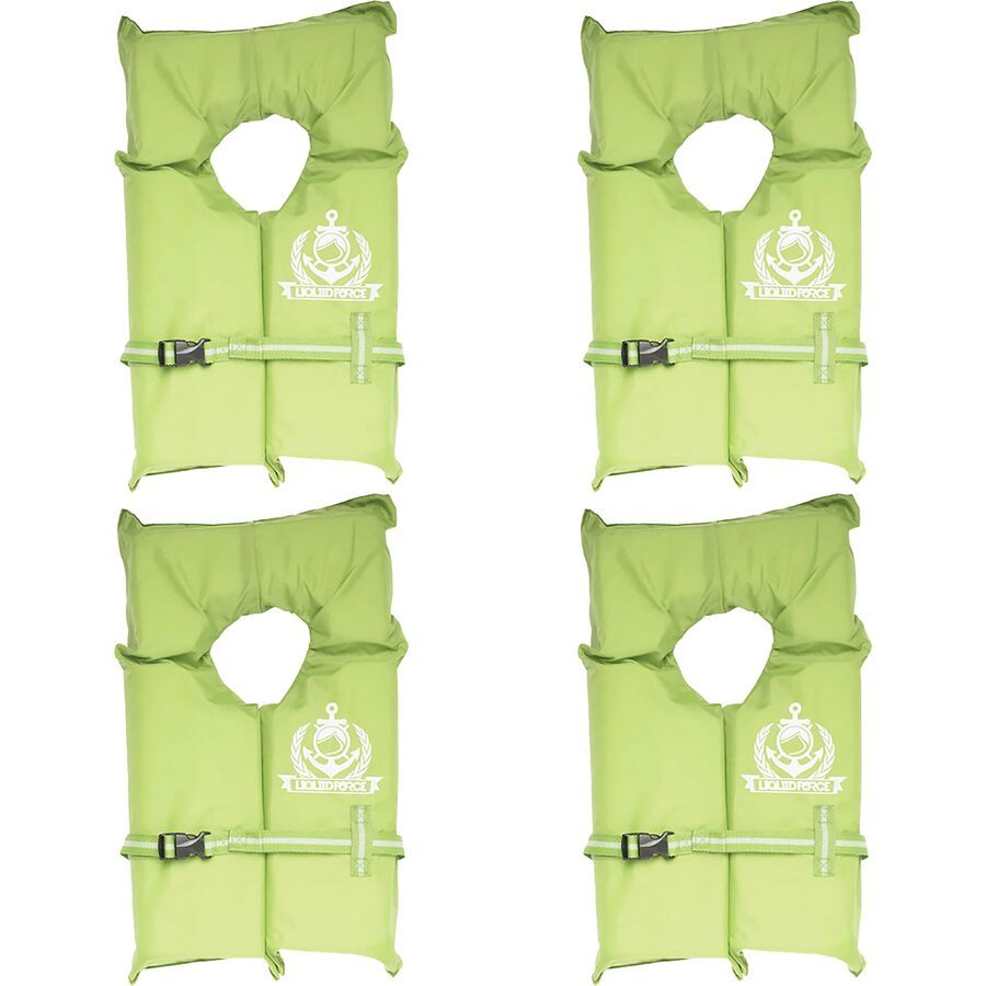backcountry Liquid Force Boaters Safety CGA Life Vest - 4-Pack High Vis. Green