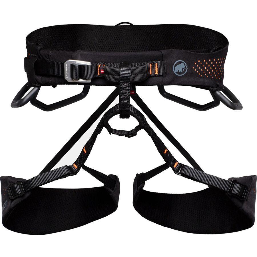 backcountry Mammut Comfort Knit Fast Adjust Harness - Men's Black/Safety Orange