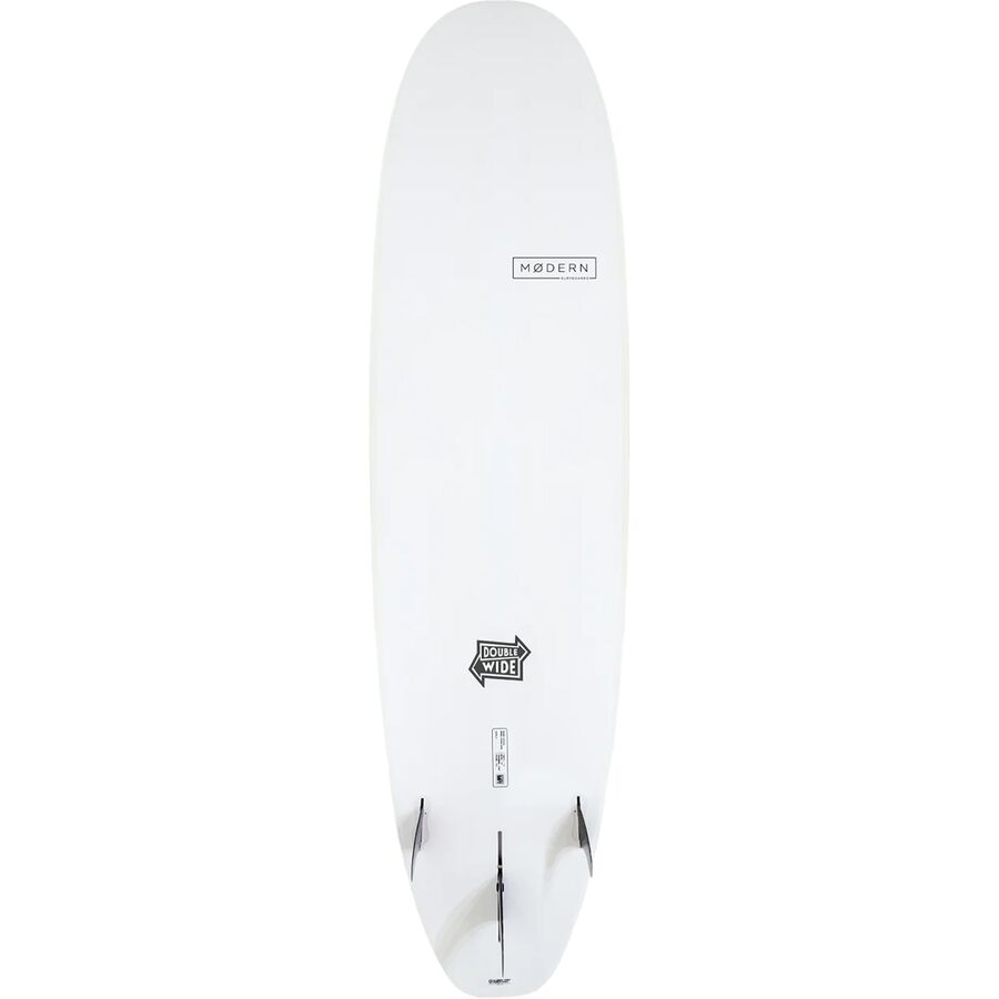 Backcountry Modern Surfboards Double Wide Epoxy Soft Longboard Clear