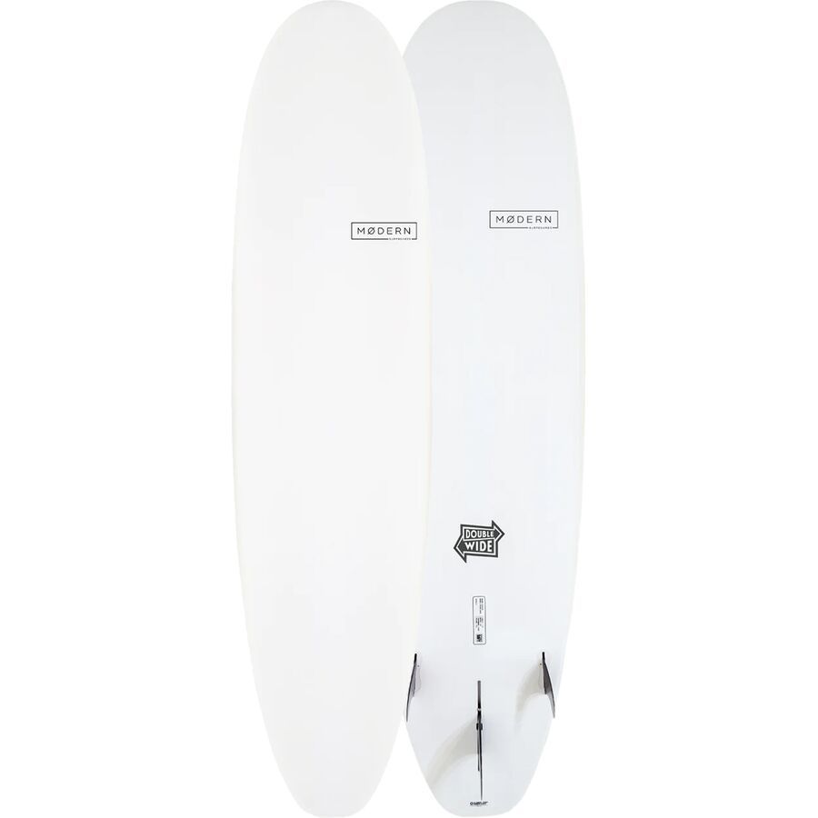 backcountry Modern Surfboards Double Wide Epoxy Soft Longboard Clear