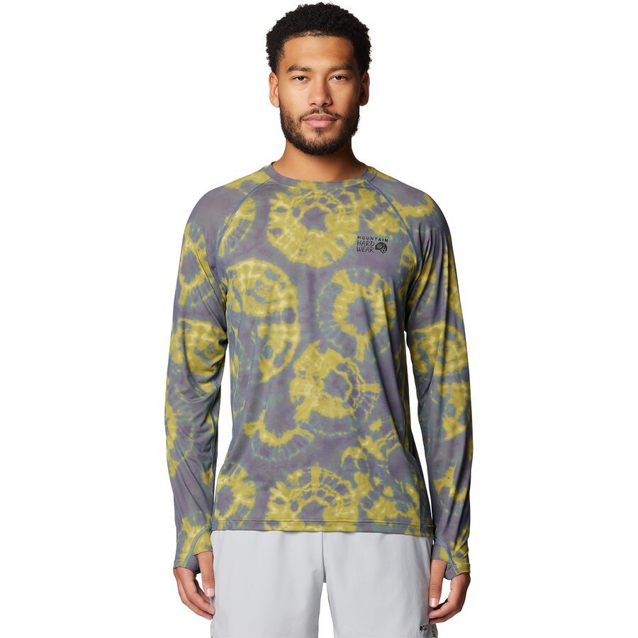 backcountry Mountain Hardwear Crater Lake Long-Sleeve Crew Shirt - Men's Adriatic Blue Spore Dye Print