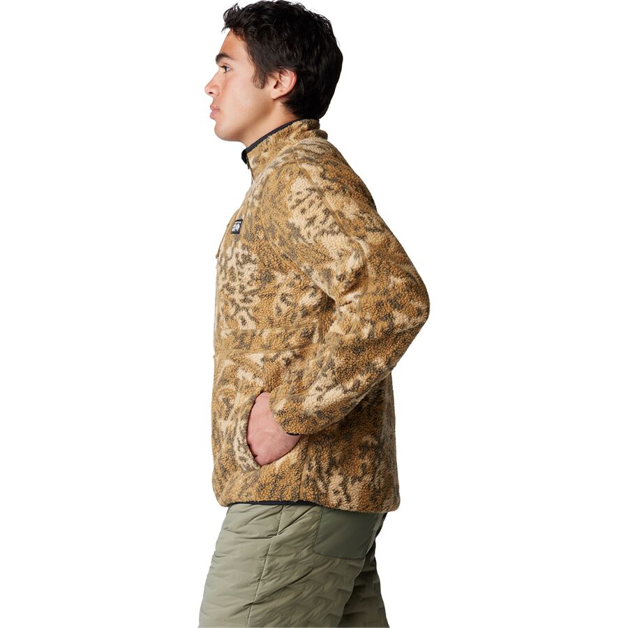Backcountry Mountain Hardwear HiCamp Fleece Printed Pullover - Men's Corozo Nut Forests Floor Print