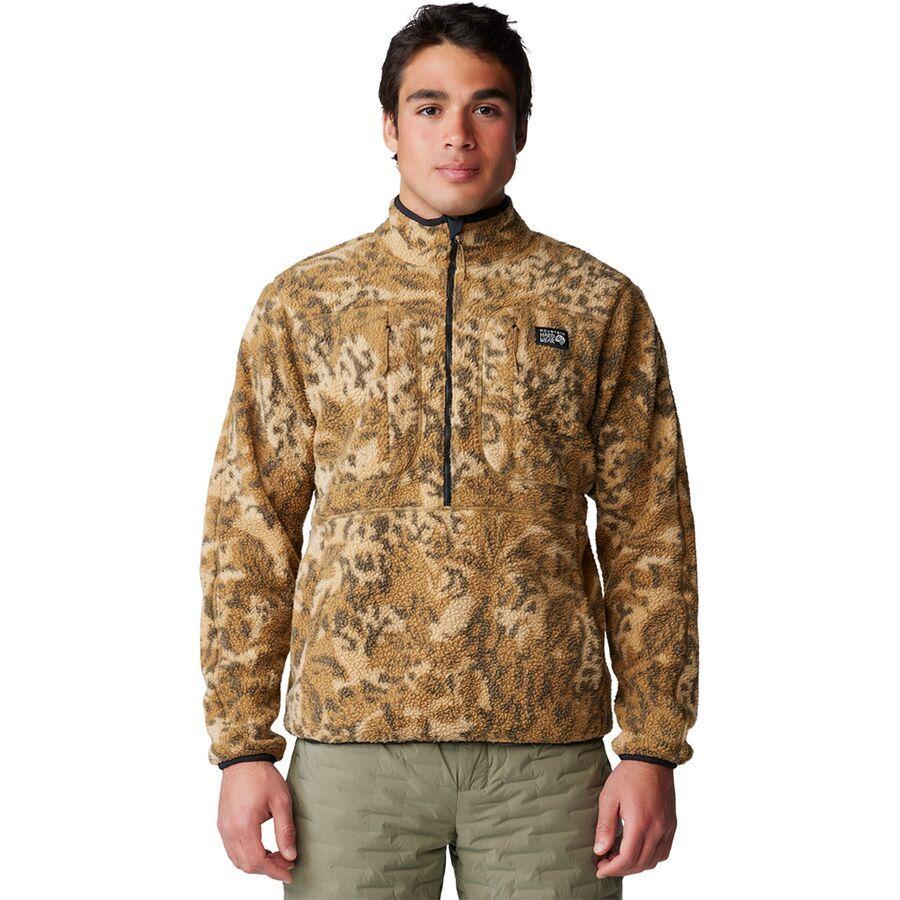backcountry Mountain Hardwear HiCamp Fleece Printed Pullover - Men's Corozo Nut Forests Floor Print