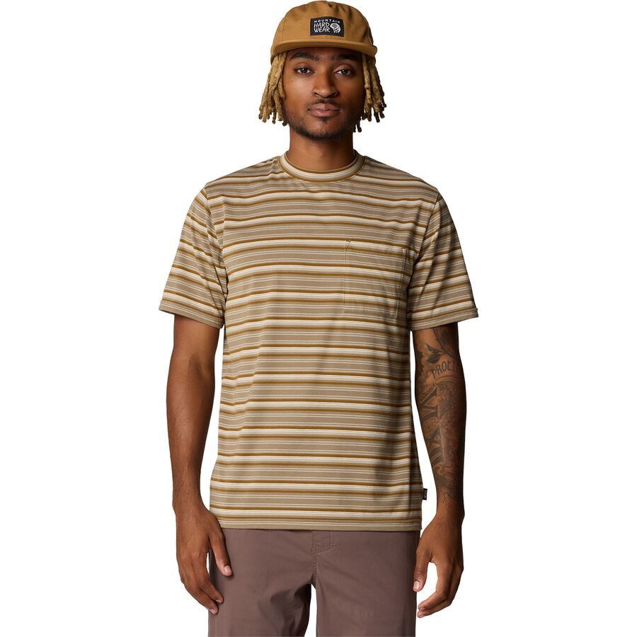 Backcountry Mountain Hardwear Low Exposure Shirt - Men's Golden Brown Crag Stripe Print