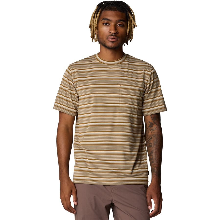 backcountry Mountain Hardwear Low Exposure Shirt - Men's Golden Brown Crag Stripe Print