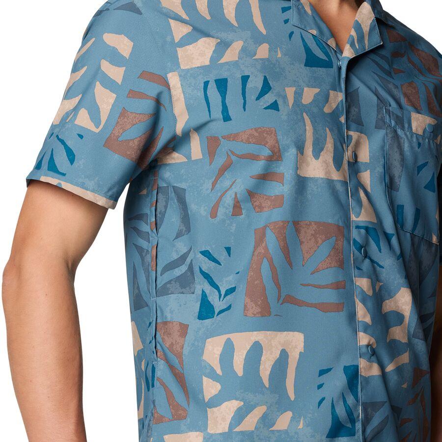 Backcountry Mountain Hardwear Trail Sender Camp Shirt - Men's Adriatic Blue Meadows Print