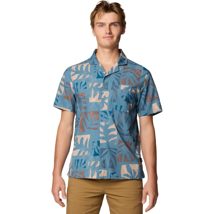 backcountry Mountain Hardwear Trail Sender Camp Shirt - Men's Adriatic Blue Meadows Print