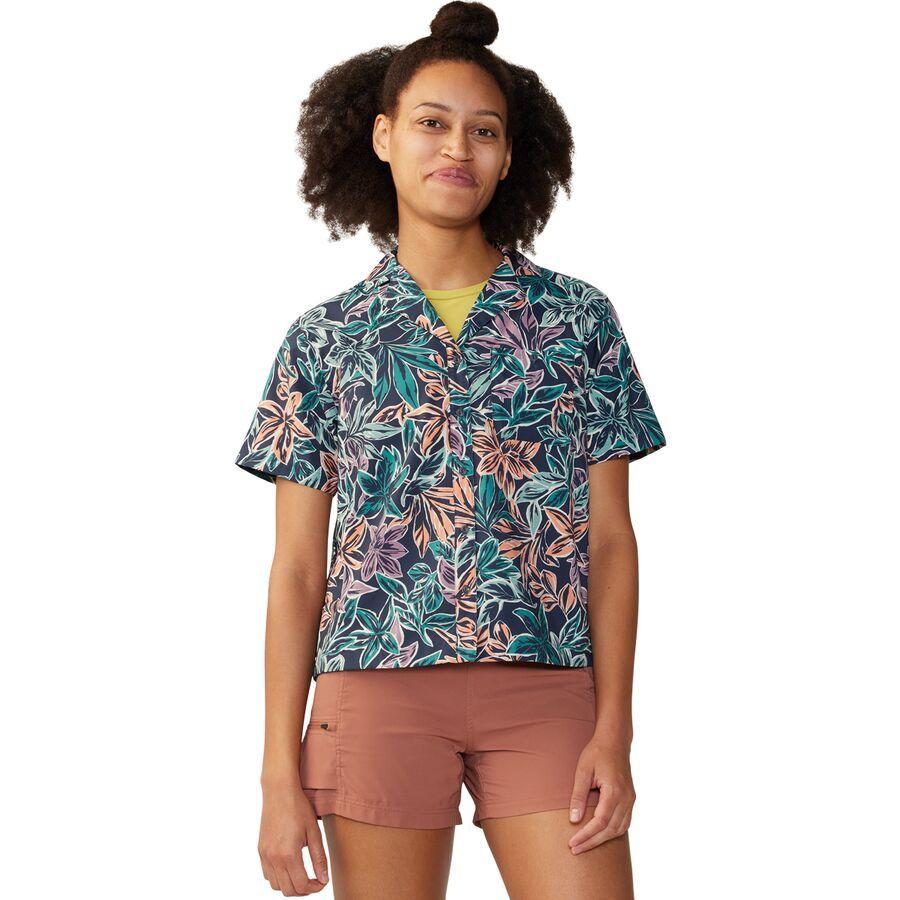 backcountry Mountain Hardwear Trail Sender Short-Sleeve Top - Women's Dark Zinc Floral Print