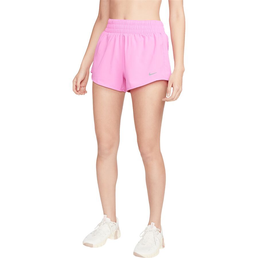 backcountry Nike One Dri-Fit 3in Brief Lined Short - Women's Playful Pink/Reflective Silv