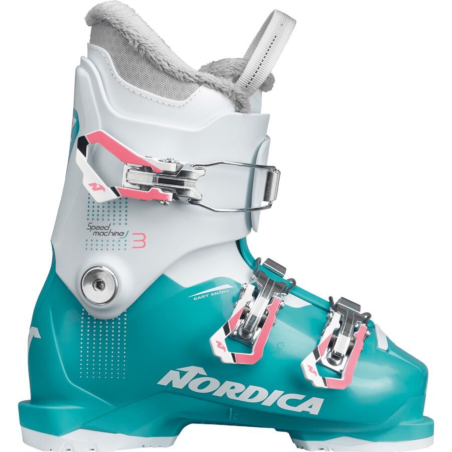 backcountry Nordica Speedmachine J3 Ski Boot - 2025 - Girls' Light Blue/White/Pink