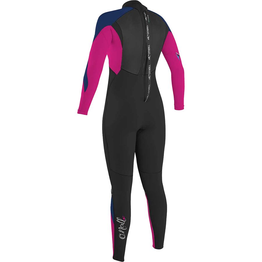 Backcountry O'Neill Epic 3/2mm Back Zip Full Wetsuit - Girls' Black/Berry/Navy