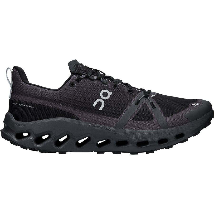backcountry On Running Cloudsurfer Trail Waterproof Running Shoe - Men's Black/Eclipse