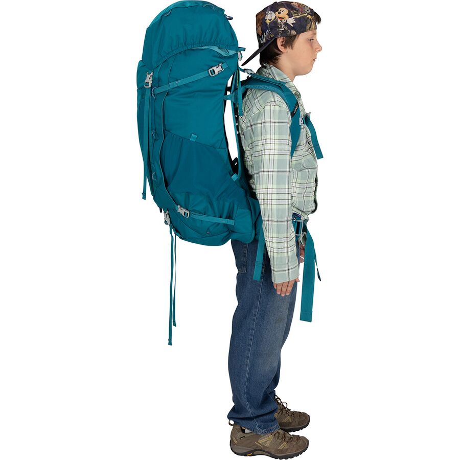 Backcountry Osprey Packs Ace 65L Backpack - Kids' Blue Spikemoss/Deep Peyto