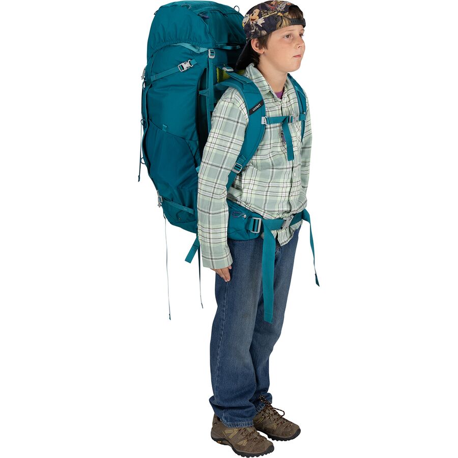 Backcountry Osprey Packs Ace 65L Backpack - Kids' Blue Spikemoss/Deep Peyto