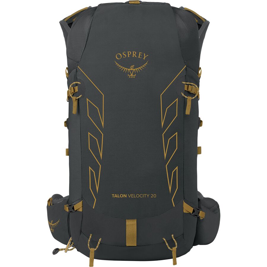 Backcountry Osprey Packs Talon Velocity 20L Backpack - Men's Dark Charcoal/Tumbleweed Yellow