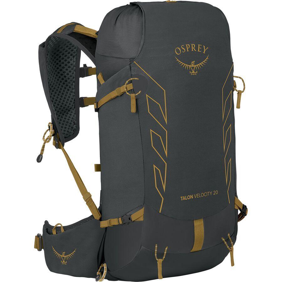 backcountry Osprey Packs Talon Velocity 20L Backpack - Men's Dark Charcoal/Tumbleweed Yellow