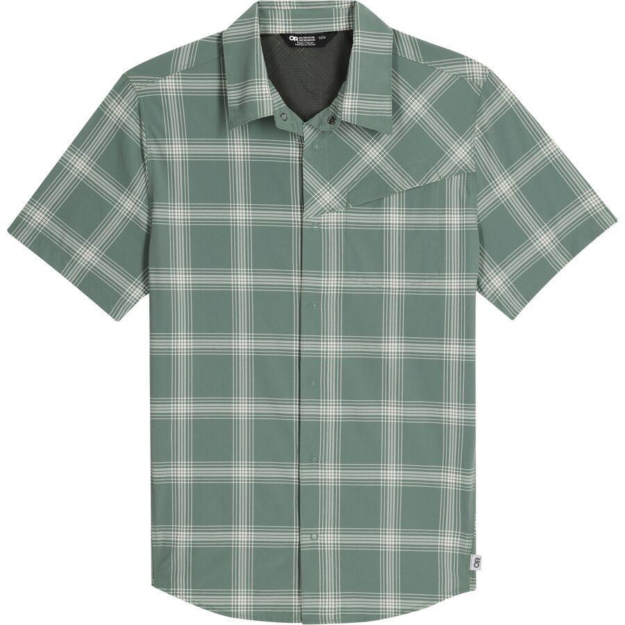 backcountry Outdoor Research Astroman Short-Sleeve Sun Shirt - Men's Balsam Plaid