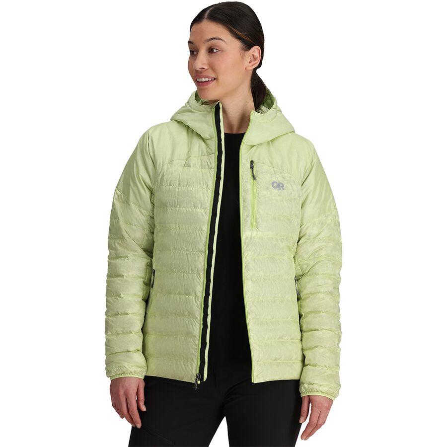 Backcountry Outdoor Research Helium Down Hooded Jacket - Women's Cool Matcha
