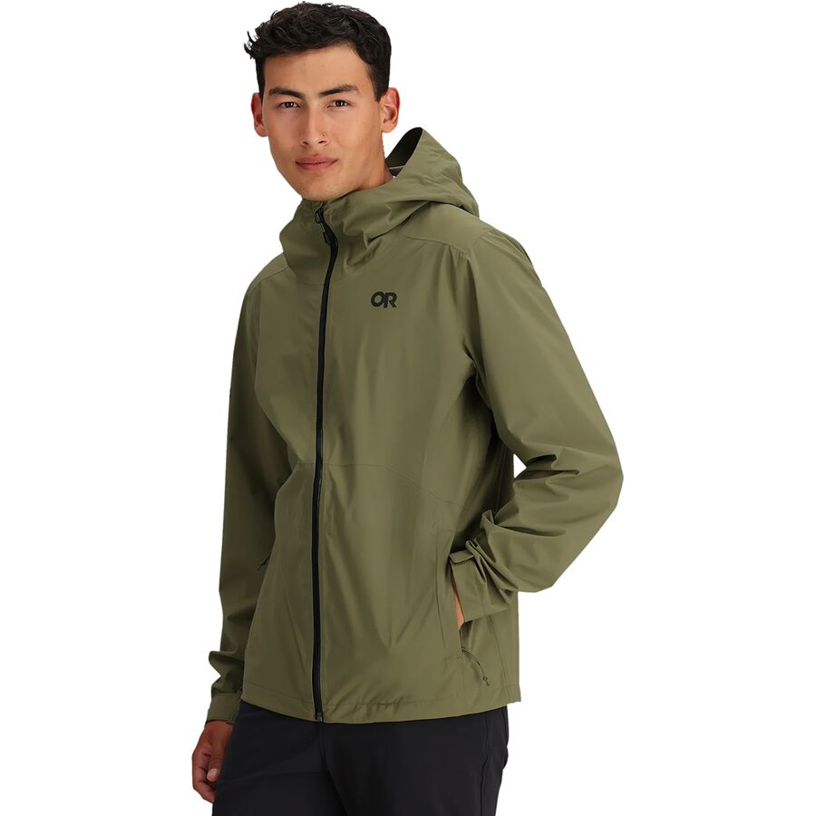 Backcountry Outdoor Research Stratoburst Stretch Rain Jacket - Men's Ranger Green