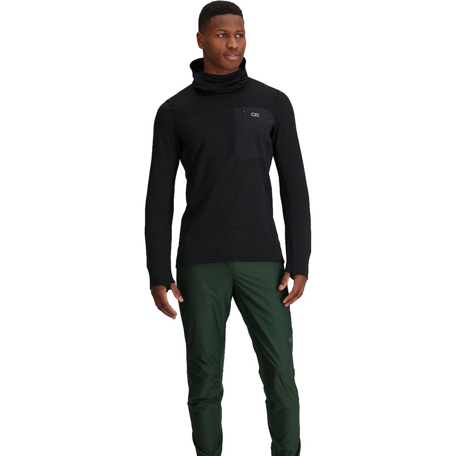 Backcountry Outdoor Research Vigor Grid Fleece Pullover Hoodie - Men's Black