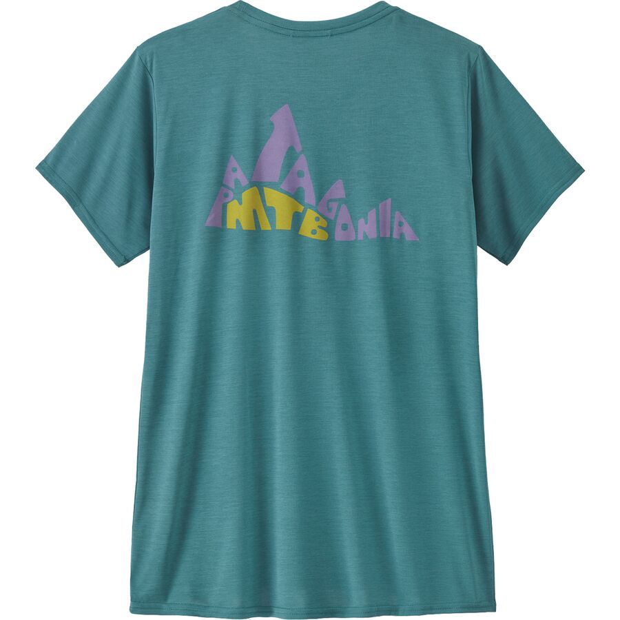 backcountry Patagonia Cap Cool Daily Graphic Shirt - Lands - Women's Berm Logo: Wetland Blue X-Dye