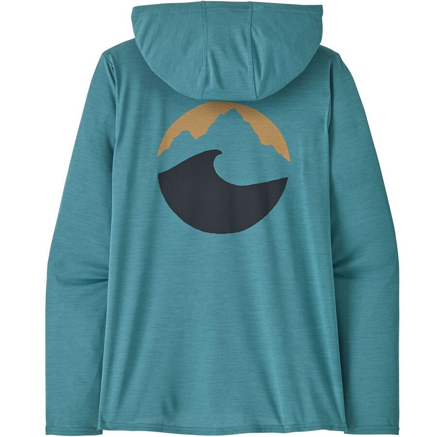 backcountry Patagonia Capilene Cool Daily Graphic Hoodie - Women's Applied Imagination: Wetland Blue X-Dye