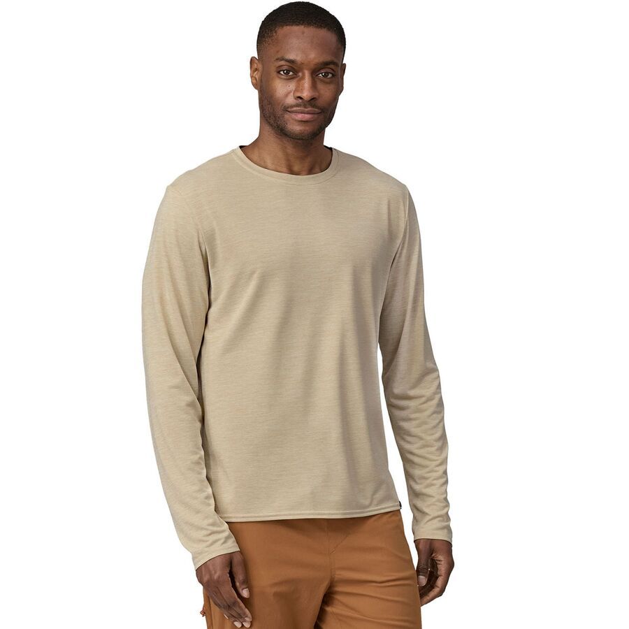 backcountry Patagonia Capilene Cool Daily Long-Sleeve Shirt - Men's Pumice/Dyno White X-Dye