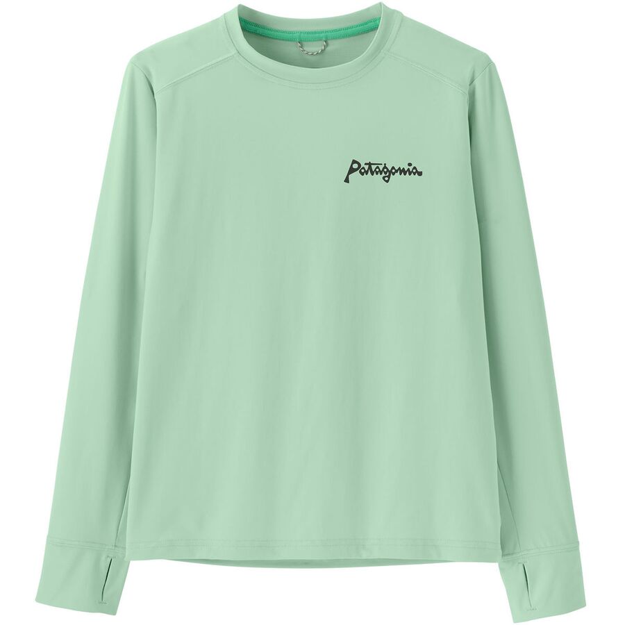 Backcountry Patagonia Capilene Silkweight Long-Sleeve T-Shirt - Kids' Boardshort Logo: Abundant Blue