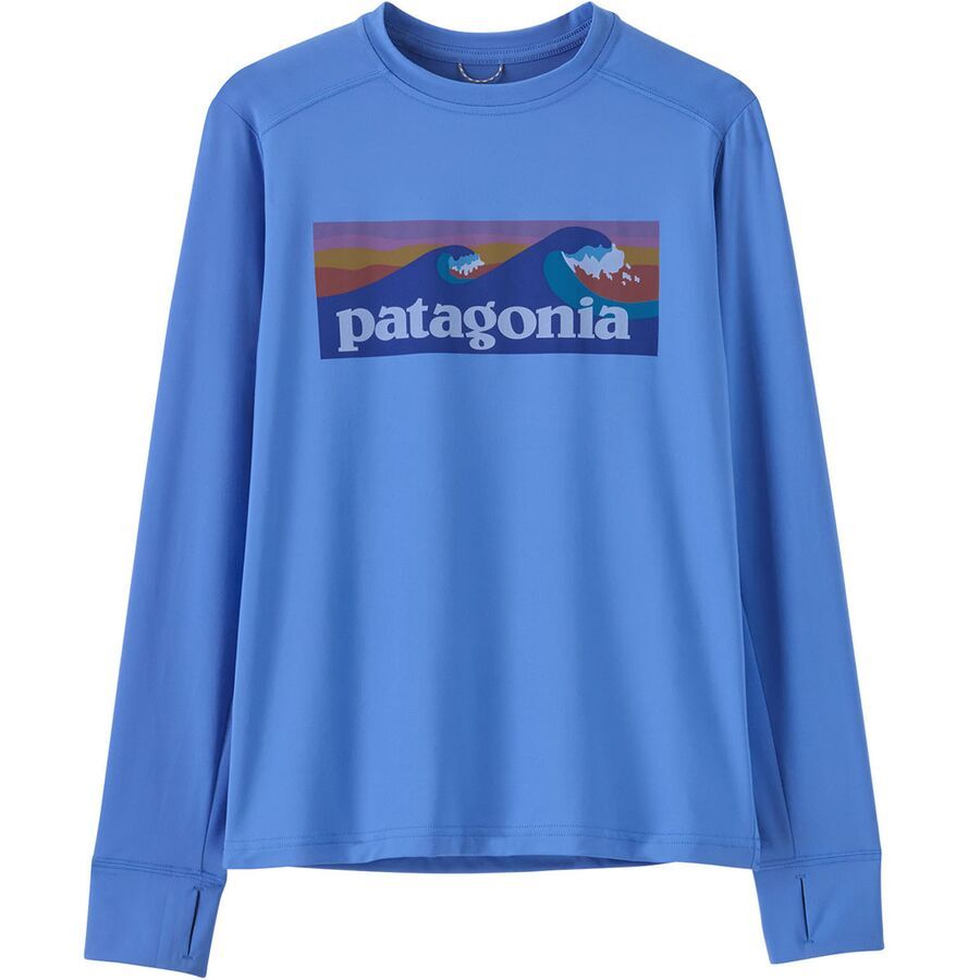 backcountry Patagonia Capilene Silkweight Long-Sleeve T-Shirt - Kids' Boardshort Logo: Abundant Blue