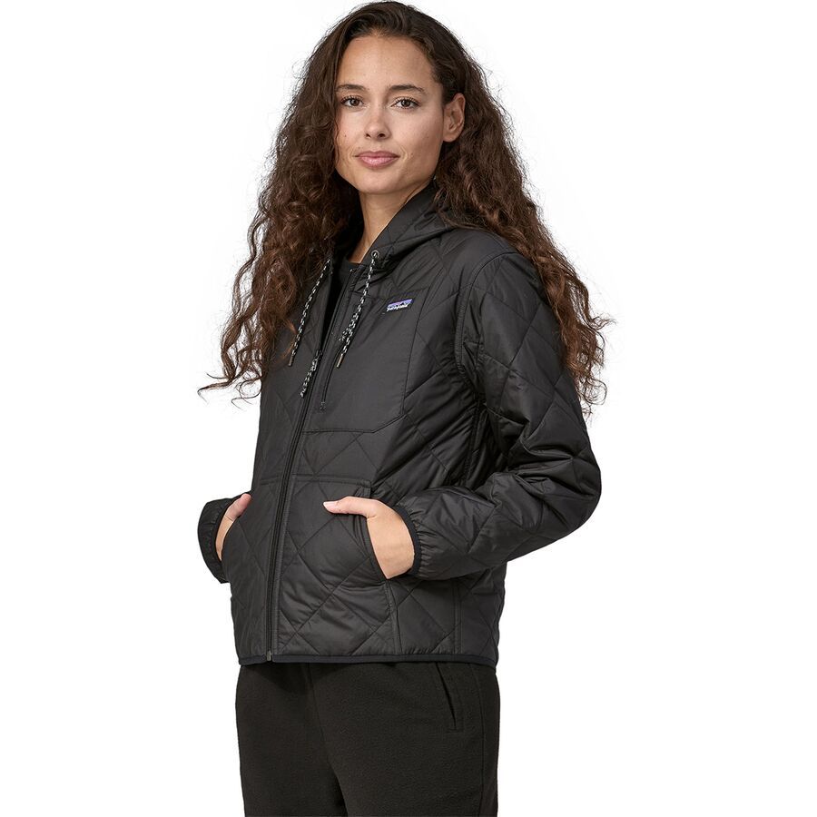 backcountry Patagonia Diamond Quilted Bomber Hoodie - Women's Black