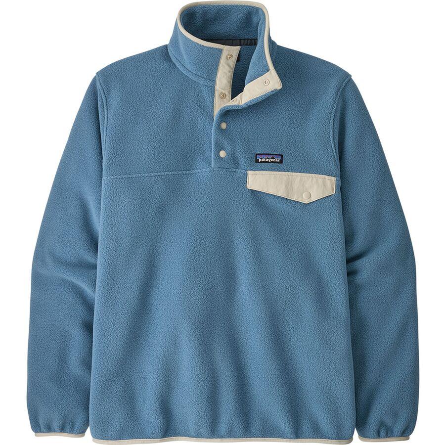 Backcountry Patagonia Lightweight Synchilla Snap-T Fleece Pullover - Men's Oatmeal Heather W/Smolder Blue
