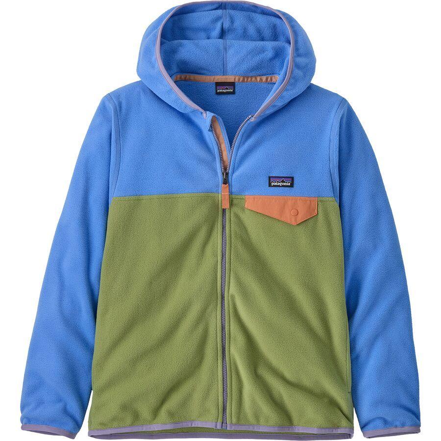 backcountry Patagonia Micro D Snap-T Jacket - Boys' Buckhorn Green/Abundant Blue