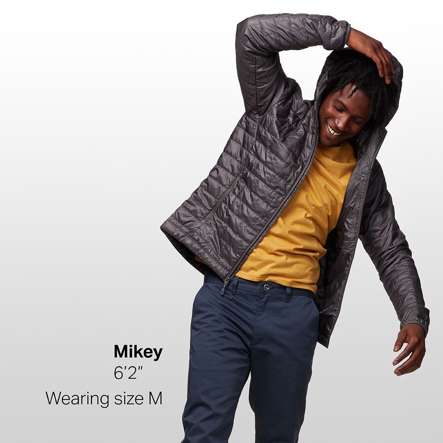 Backcountry Patagonia Nano Puff Hooded Insulated Jacket - Men's Graze Green