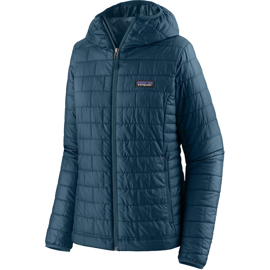 Backcountry Patagonia Nano Puff Hooded Insulated Jacket - Women's Fleck Blue