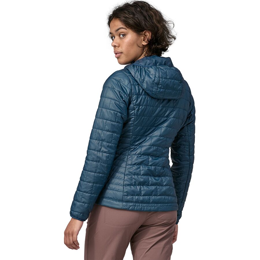 Backcountry Patagonia Nano Puff Hooded Insulated Jacket - Women's Fleck Blue