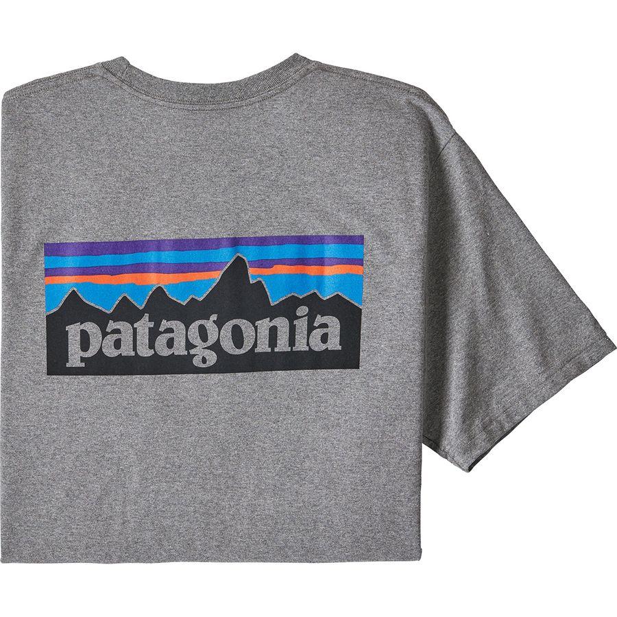 Backcountry Patagonia P-6 Logo Short-Sleeve Responsibili-T-Shirt - Men's Abundant Blue