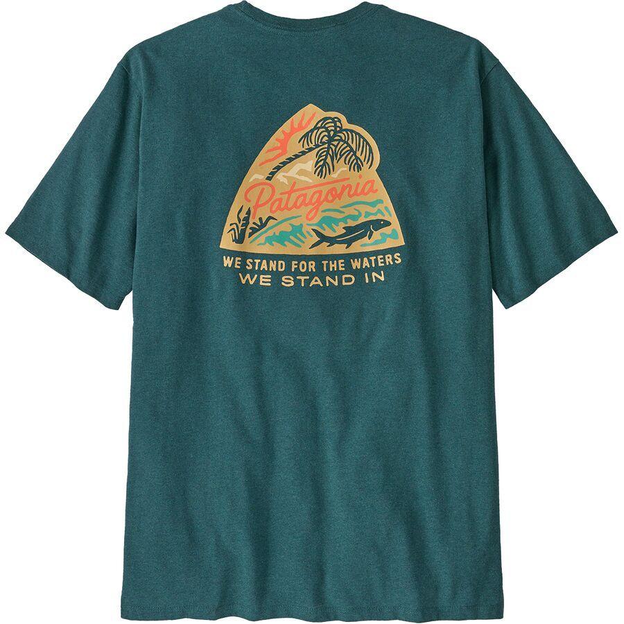 backcountry Patagonia Take a Stand Responsibili-Tee Shirt - Men's Bayou Badge: Wetland Blue