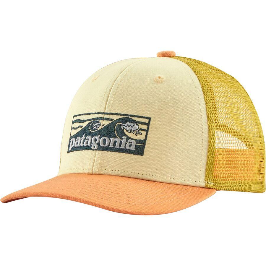 backcountry Patagonia Trucker Hat - Kids' Boardshort Logo Tones: Buttercup Yellow