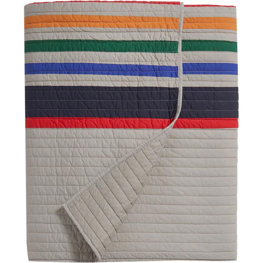 Backcountry Pendleton Cotton Queen Quilt + 2 Standard Shams Yellowstone Stripe/Fawn