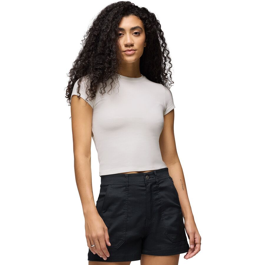 backcountry prAna Baby Rib Short-Sleeve T-Shirt - Women's Soft White