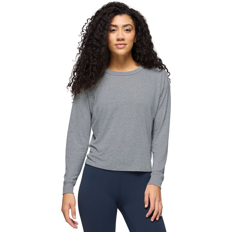 backcountry prAna Cozy Up Long-Sleeve Crew - Women's Heather Grey