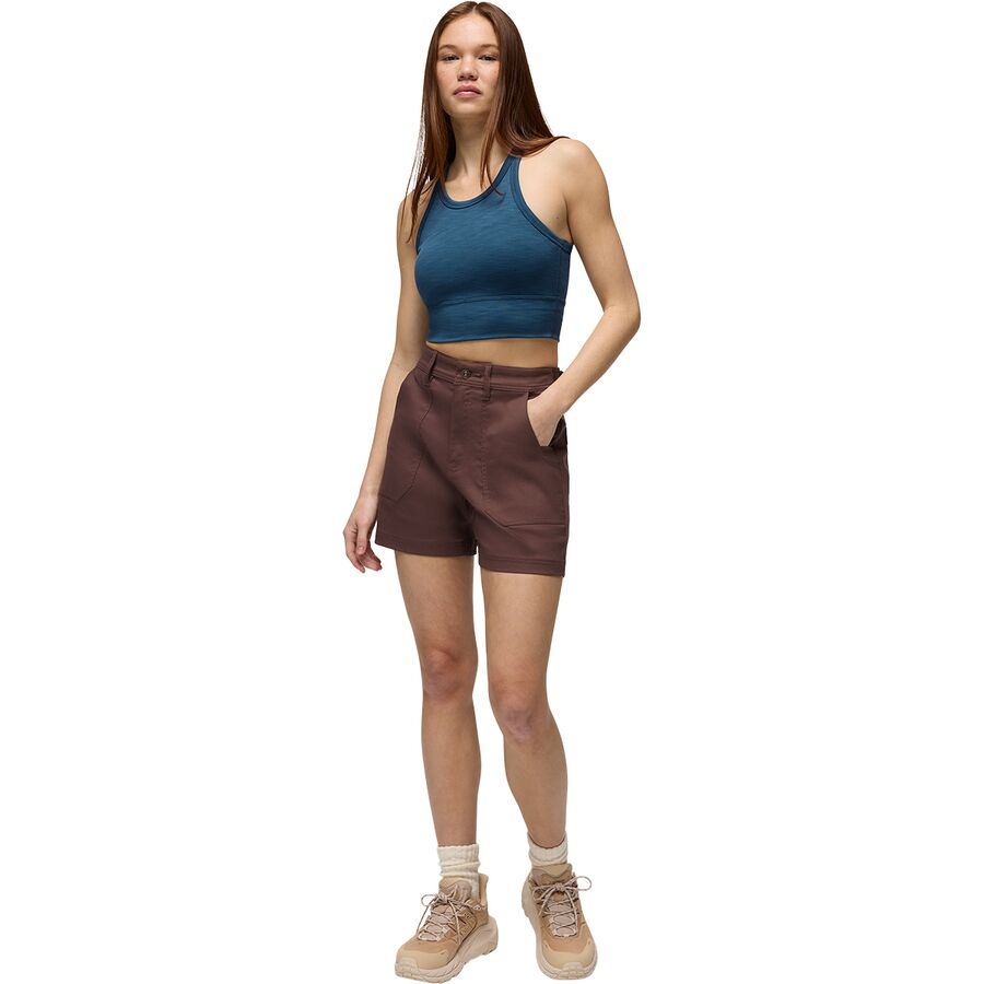 Backcountry PrAna Stretch Zion 3in Cargo Short - Women's Mocha